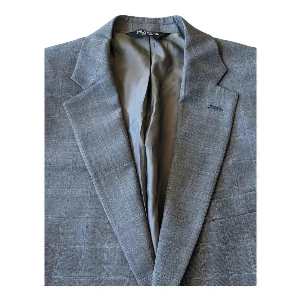 JOS A BANK NWT $299 Suit Jacket Size 42 R Executive Tailored Fit Grey Plaid